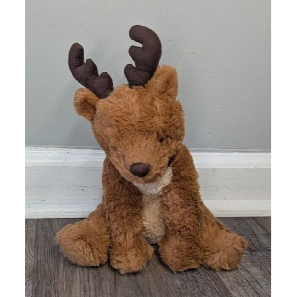 Jellycat Remi Brown Reindeer Antlers Stuffed Animal Plush 10” Retired